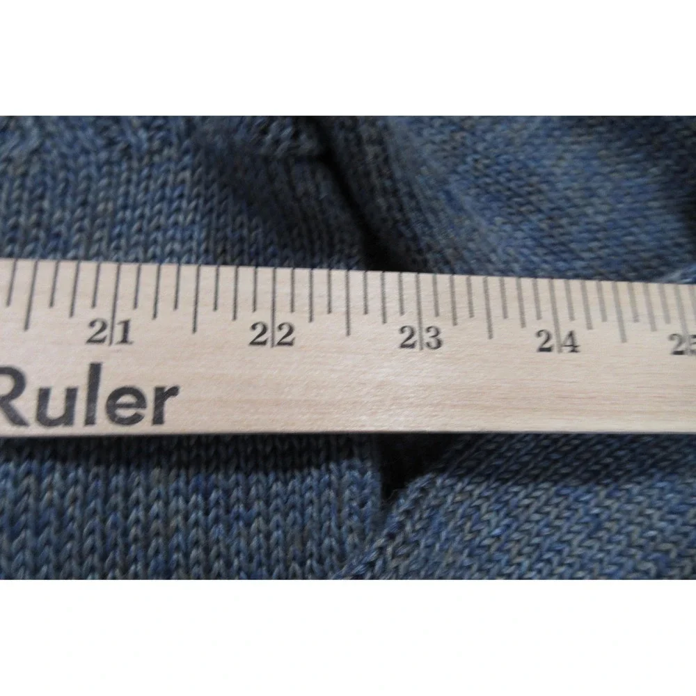 Banana Republic Sweater Mens XL Gray Linen Mock Neck Button Pullover Knit Casual